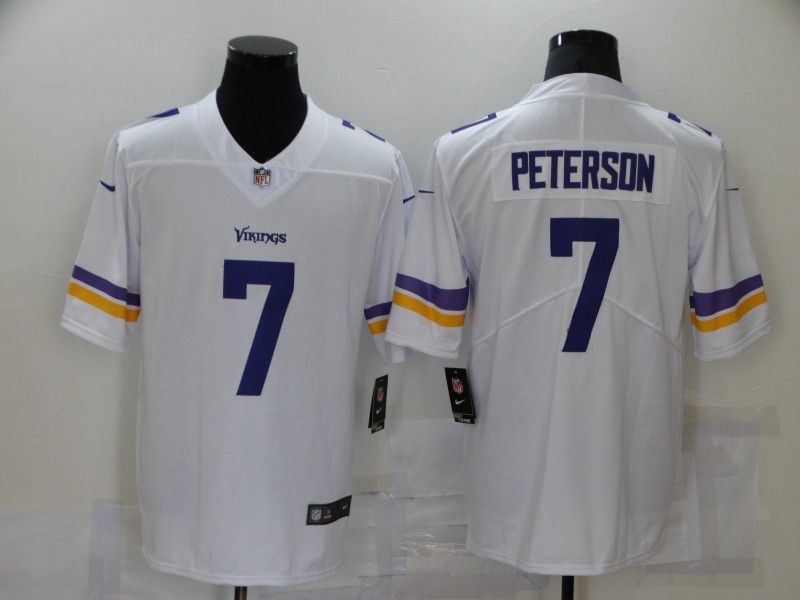 Men Minnesota Vikings #7 Peterson White Nike Vapor Untouchable Limited 2021 NFL Jersey->los angeles rams->NFL Jersey